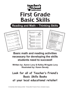 1st Grade Basic Skills Reading and Math Thinking Skills