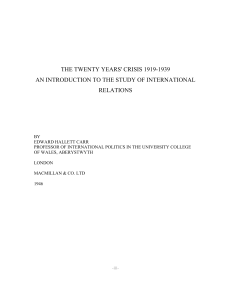 The Twenty Years' Crisis, 1919-1939  An Introduction to the Study of International Relations   ( PDFDrive )