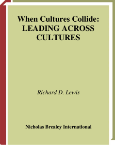 When Cultures Collide Richard D. Lewis