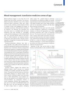 Blood-management--transfusion-medicine-comes-of-age 2013 The-Lancet