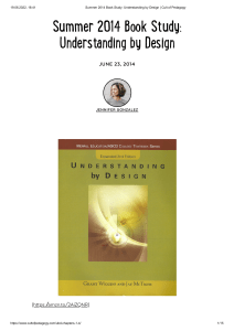 Summer 2014 Book Study  Understanding by Design   Cult of Pedagogy