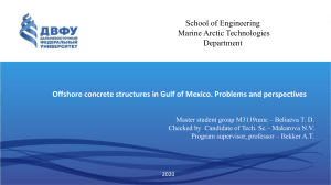Offshore Concrete Strucures in the Gulf of Mexico