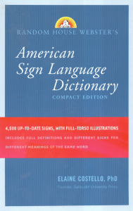 American sign language dictionary