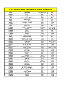 2-х цилиндровые компрессоры Railways Reference List 2014 Small Size