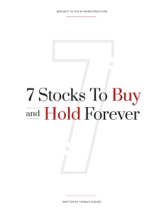 7 stocks to buy and hold forever