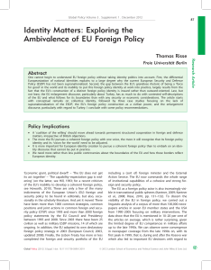 Risse, Identity Matters, exploring ambivalence of EU foreign policy