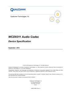 wcd9311 audio codec device spec