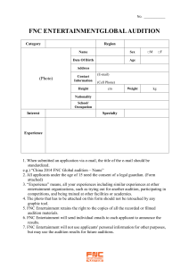 FNC Global Audition Application Form Eng