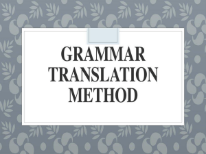 Grammar-translation approach