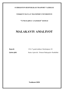 Malakaviy amaliyot