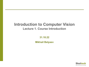 Intro2CV 22 lecture 01