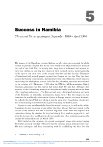 ООН: Мирное урегулирование в Намибии