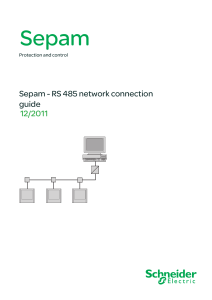 Sepam - RS 485 network connections