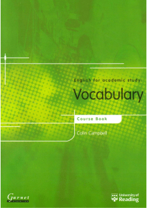 campbell colin english for academic study vocabulary