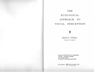 THE ECOLOGICAL APPROACH TO VISUAL PERCEPTION