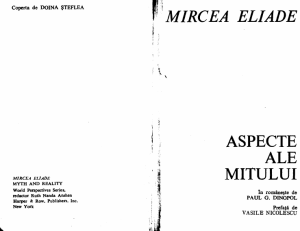 Mircea Eliade - Aspecte ale mitului