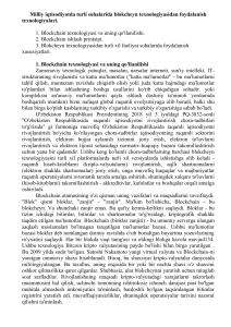 Milliy iqtisodiyotda turli sohalarida blokcheyn texnologiyasidan foydalanish