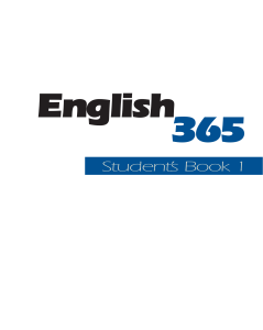 English 365. Student's Book 1