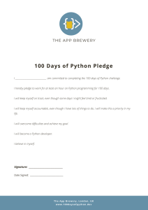 2.1 Course Pledge - App Brewery 100 Days of Python