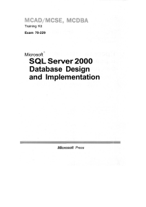 2003-Microsoft - Проектирование и реализация баз данных Microsoft SQL Server 2000. Учебный курс