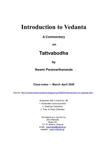 Introduction to Vedānta A Commentary on Tattvabōdha by Swami Paramarthananda