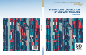 UNCTAD International Classification of Non-tariff Measures (2019 edition)