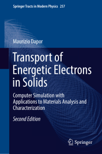 dapor m transport of energetic electrons in solids computer