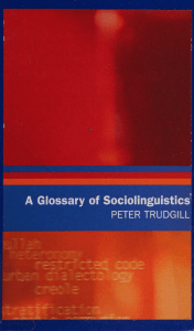 A glossary of sociolinguistics (John Trudgill)