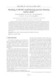 Modeling of 4H-SiC multi-floating-junction Schottky barrier diode