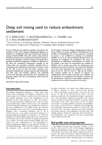 Deep soil mixing used to reduce embankme