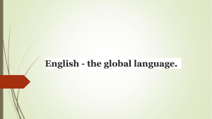 English - the global language