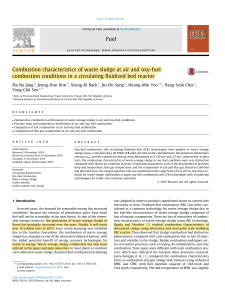 Combustion characteristics of waste sludge at air and oxy-fuel