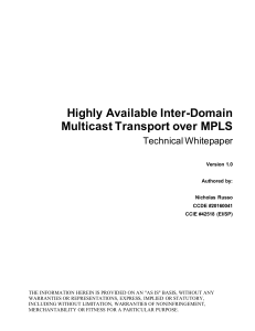 Междоменный многоадресный транспорт по MPLS.