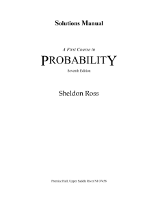 A First Course In Probability 7Ed Solution Manual Prentice Hall