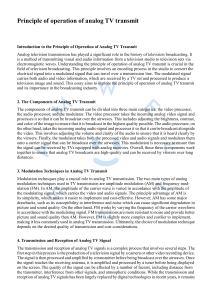 Principle of operation of analog TV transmit