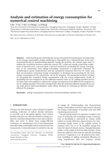 Analysis and estimation of energy consumption for