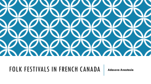 Folk Festivals in French Canada