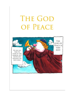 THE GOD OF PEACE