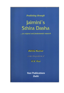 Akhila Kumar - Predskazanie cherez Sthira-Dashu Dzhaymini - originalnoe i fundamenalnoe issledovanie