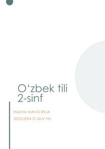 O 'zbek tili 2 (2)