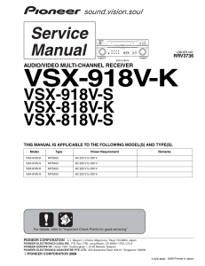 Pioneer VSX-918V-K 818V-K