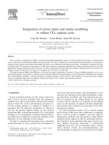 Integration of power plant and amine scrubbing to reduce CO2 capture costs