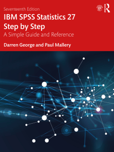 George D. IBM SPSS Statistics 27 Step by Step...Guide...2022