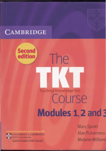The TKT Course Modules 1 2 and 3