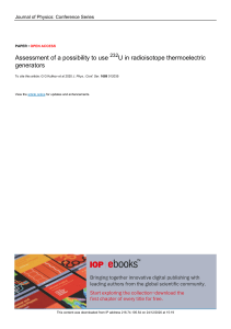 Assessment of a possibility to use 232 U in radioi