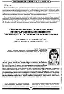 Гелясина Е. В. Учебно-управленческий компонент N6-2023