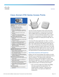 Cisco Aironet 2700 Series Datasheet - English