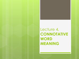 Connotative word meaning