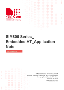 SIM800 GPIO Series Embedded AT Application Note V1.04