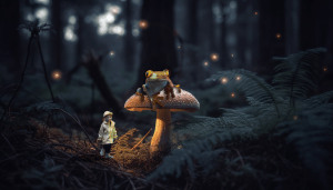 Девчока гуляющая по лесу.Копытова